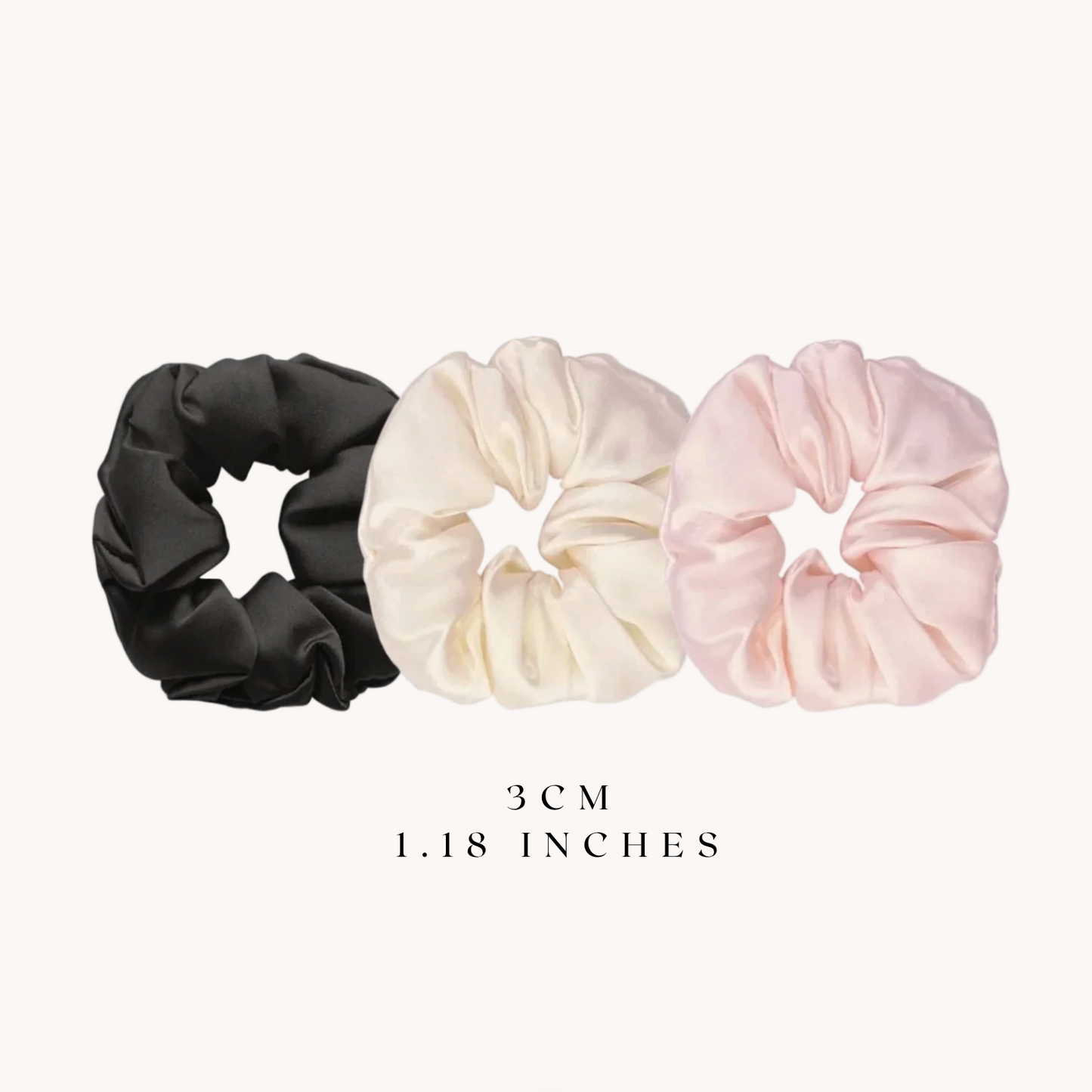 Silk Hair Scrunchies - 3 pack