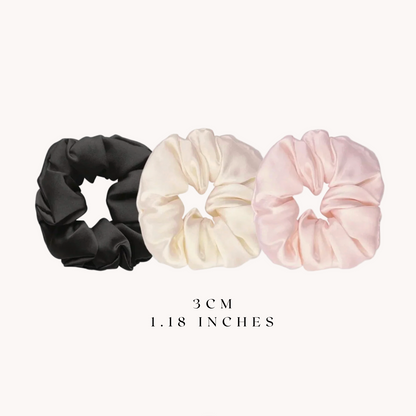 Silk Hair Scrunchies - 3 pack