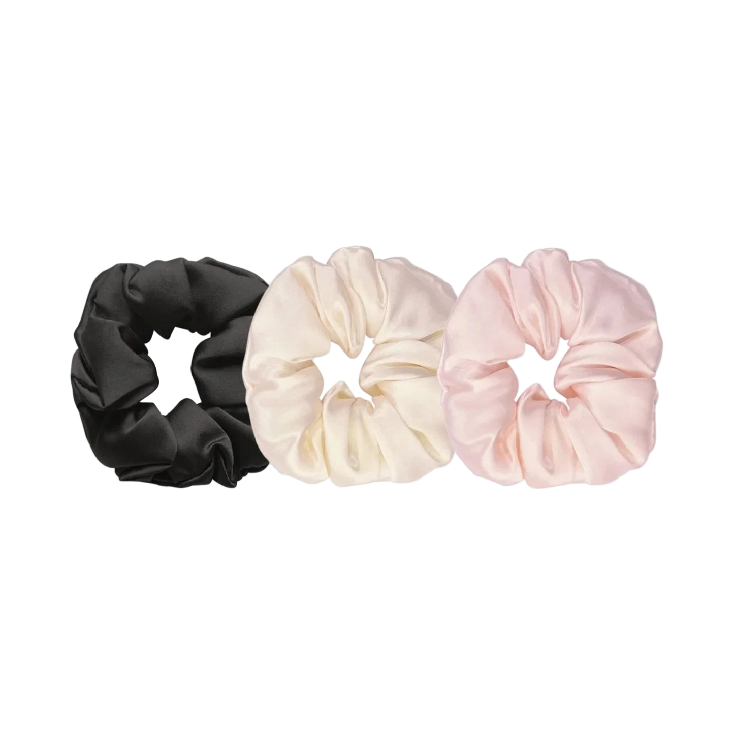 Silk Hair Scrunchies - 3 pack