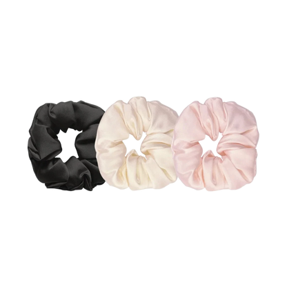 Silk Hair Scrunchies - 3 pack
